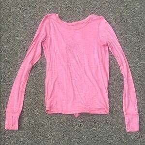 Lululemon Athletica Pink Fitted Long Sleeve Tee